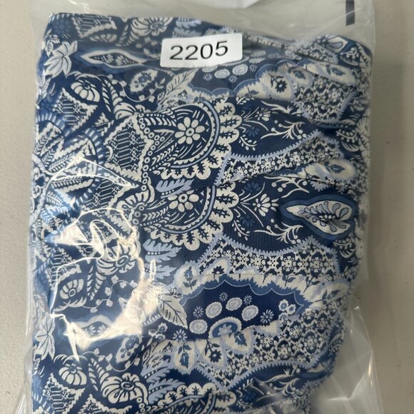 Vintage Talbots Pure Silk Dress Size 10 Blue Floral Paisley Fit Flare - Picture 13 of 13